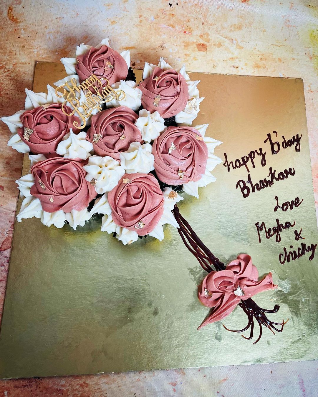 Floral Theme Cupcake Bouquet