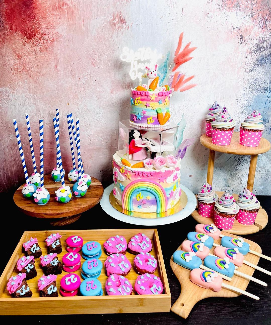 Musical Theme Cake with Dessert Spread