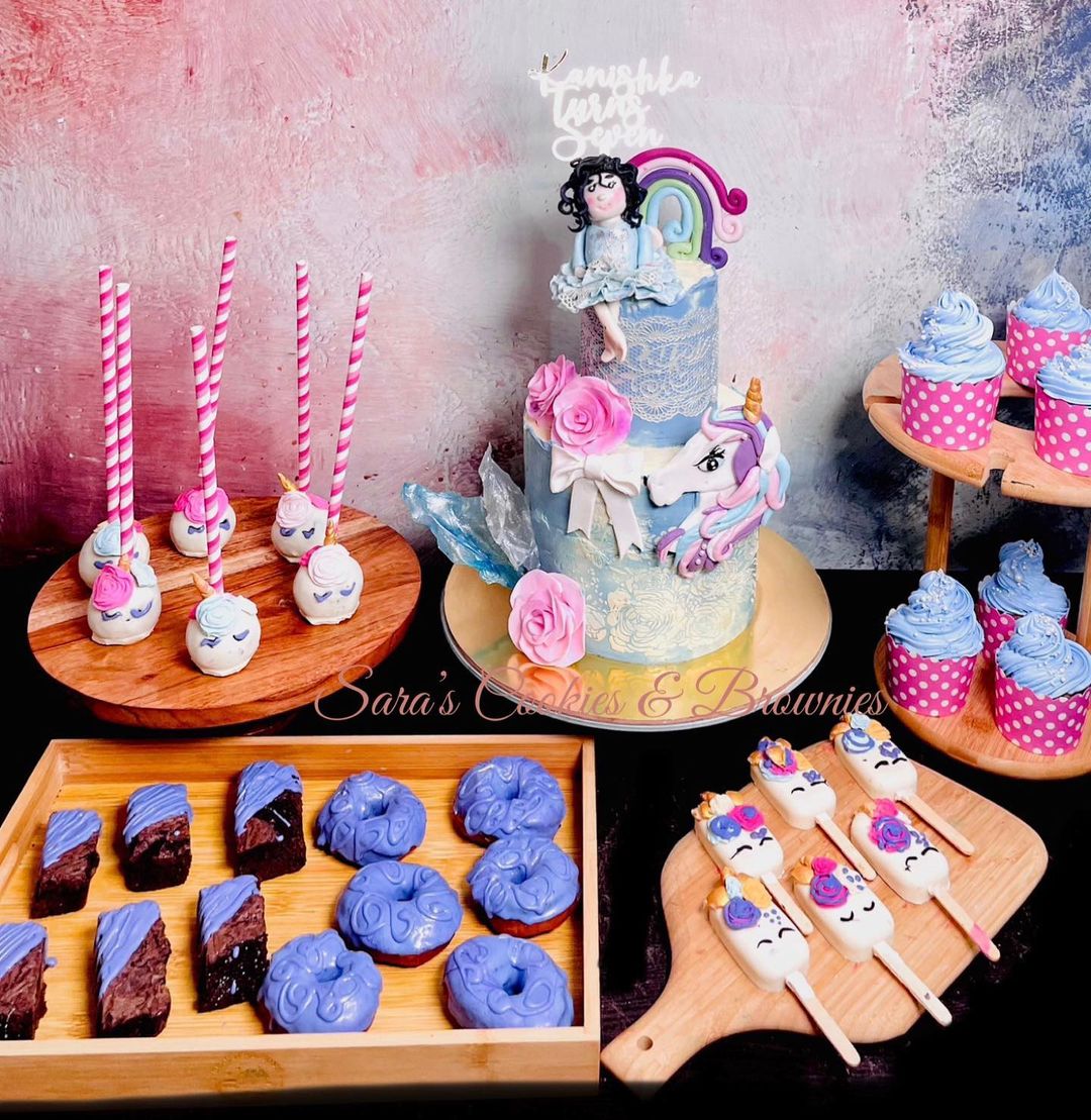 Little Huldah Cake with Dessert Spread