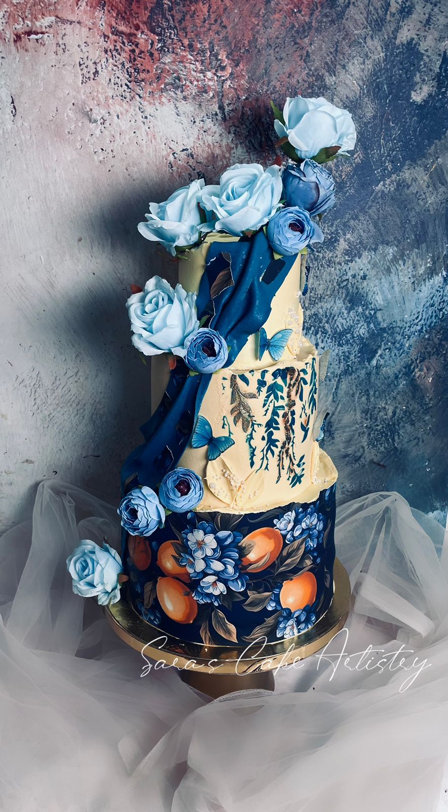 Floral Drape Designer Cake