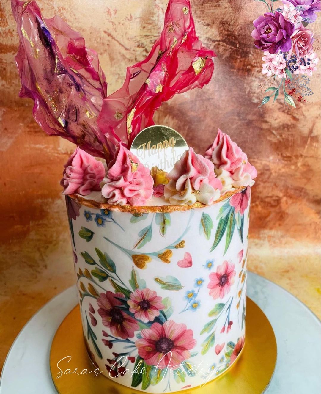 Floral Designer Theme Cake