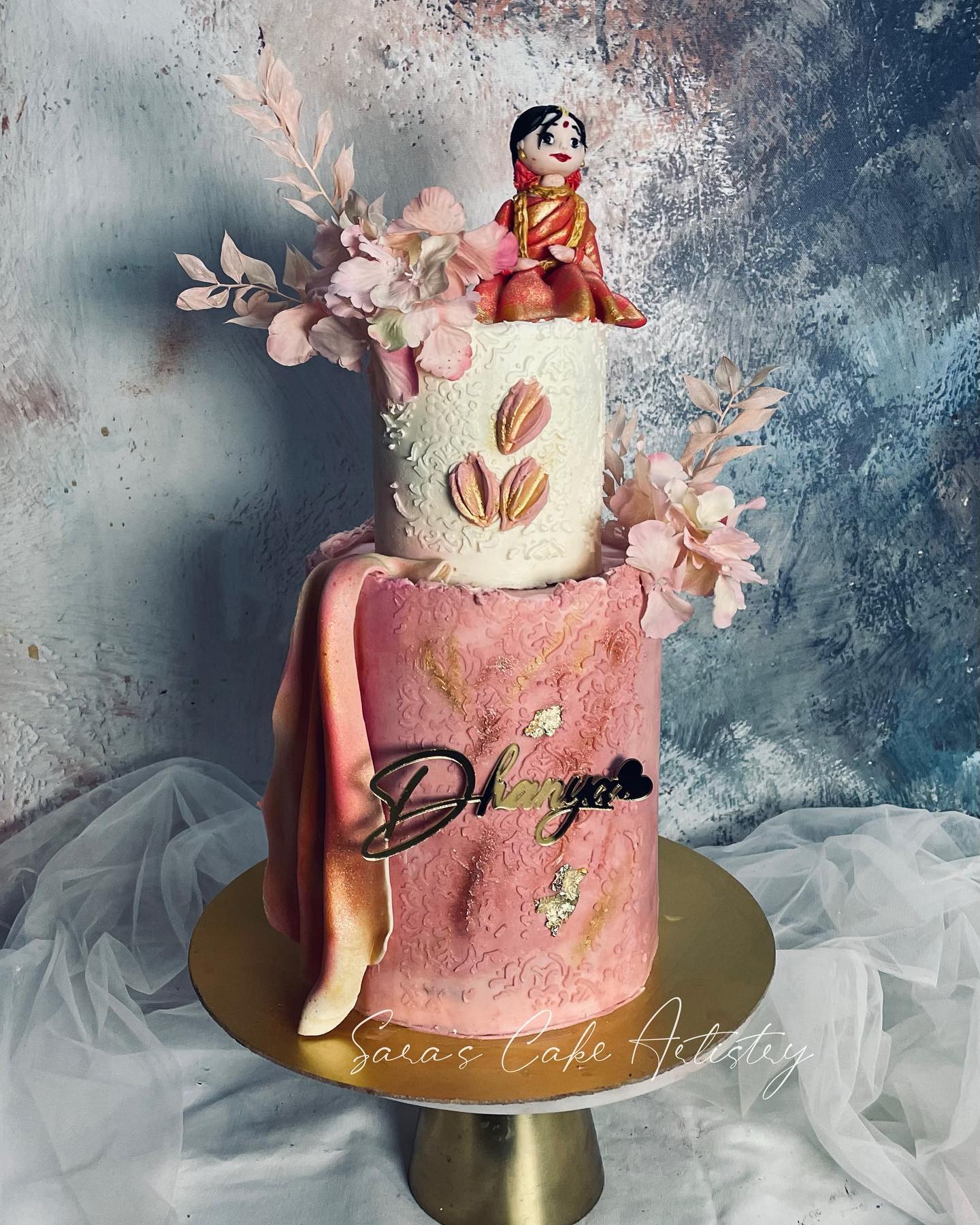 Half Saree Designer Theme Cake – Sara's Cake Artistry