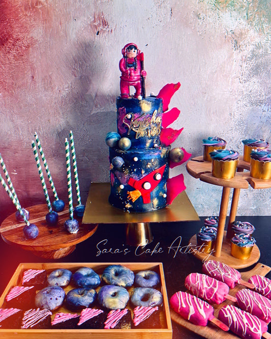 Space Theme with Dessert Spread