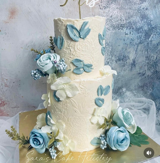 Floral Wedding Theme Cake