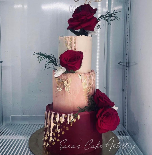 Floral Wedding Designer Cake