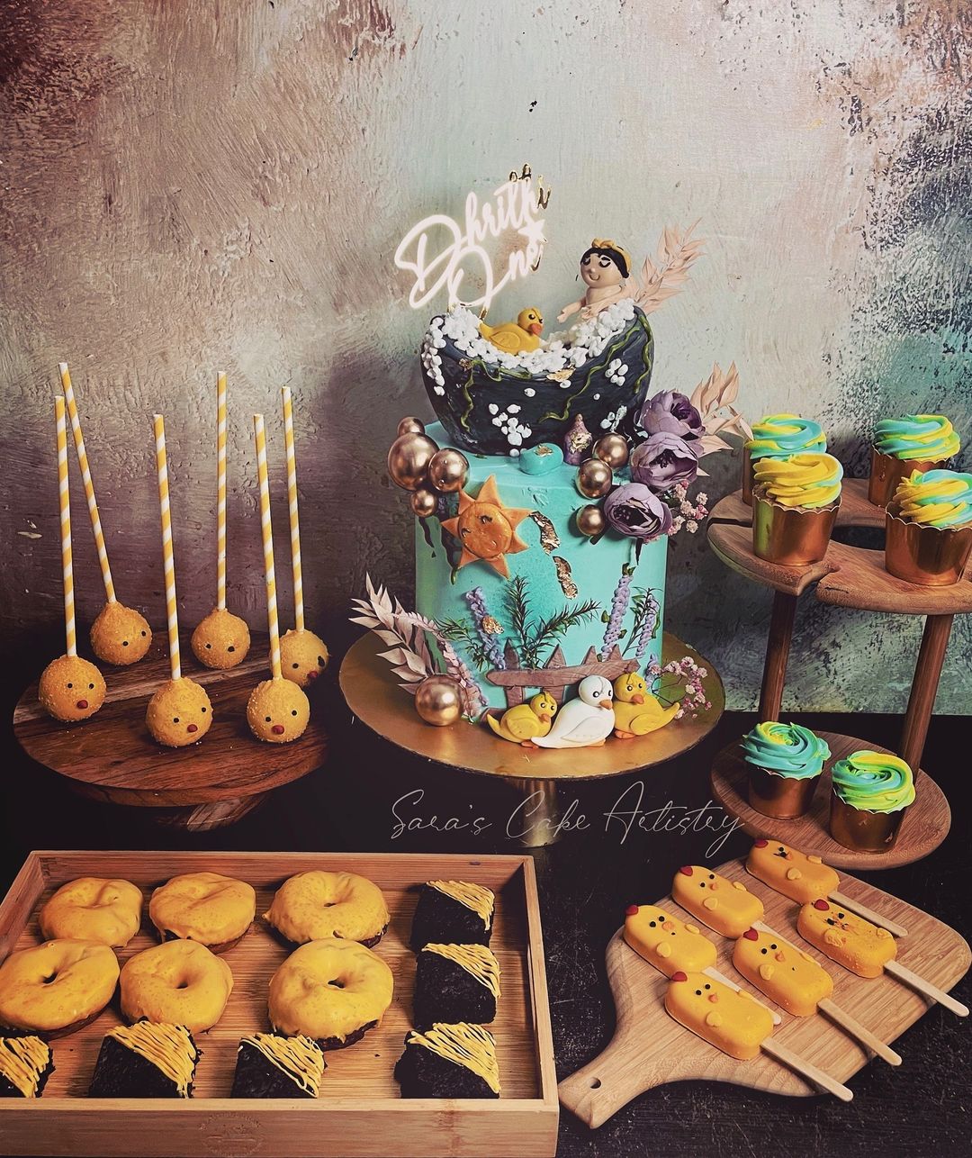 Bubble Bath in The Duck Farm Theme with Dessert Spread