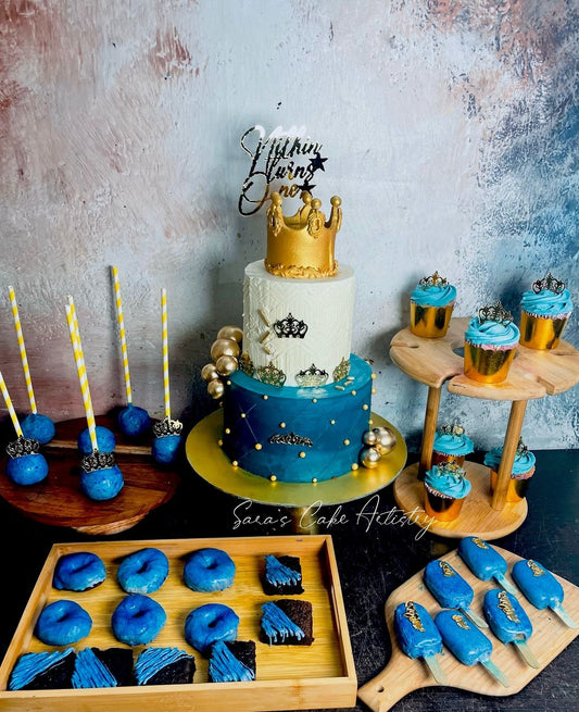 Royal Prince Theme Cake with Dessert Spread