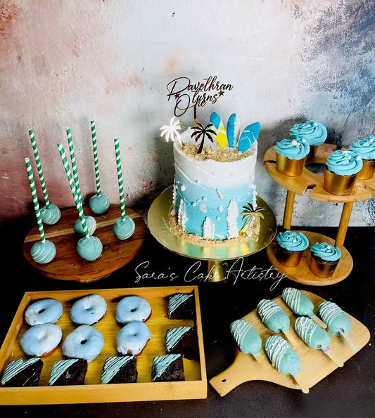 Beach Theme with Dessert Spread