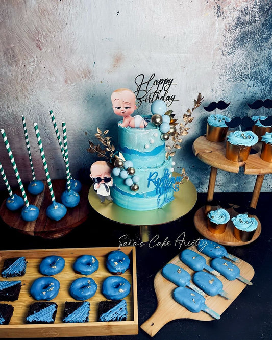 Boss Baby Theme with Dessert Spread