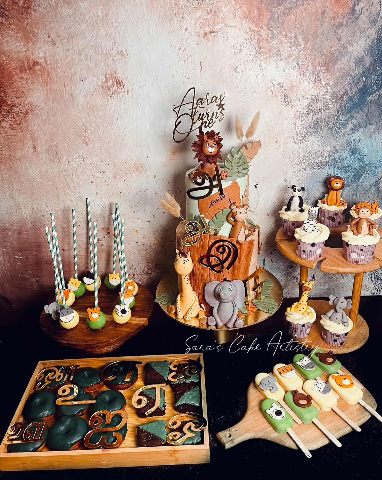 Jungle Safari Theme with Dessert Spread